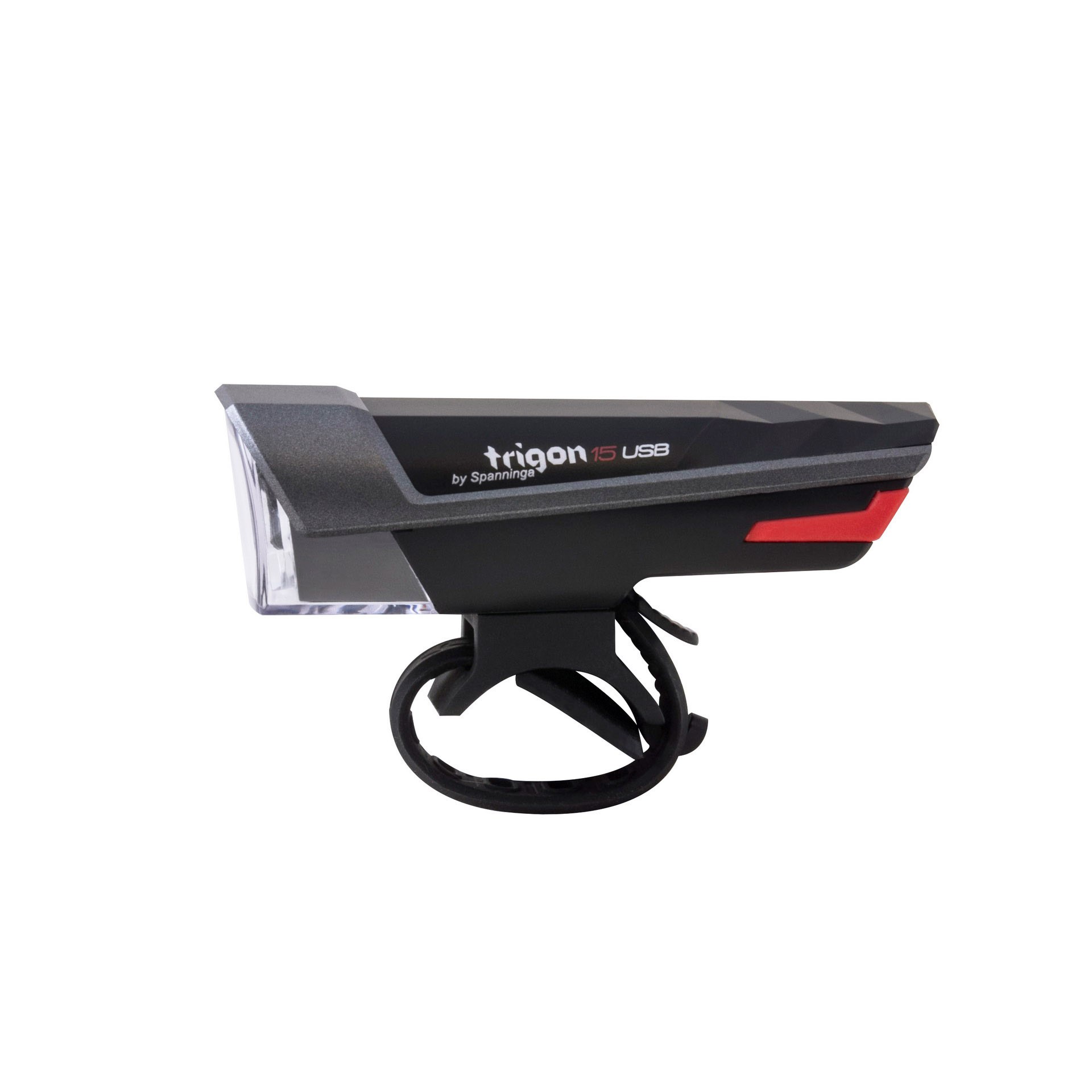 Spanninga koplamp Trigon 15 lux batt. USB-oplaadb. 999154