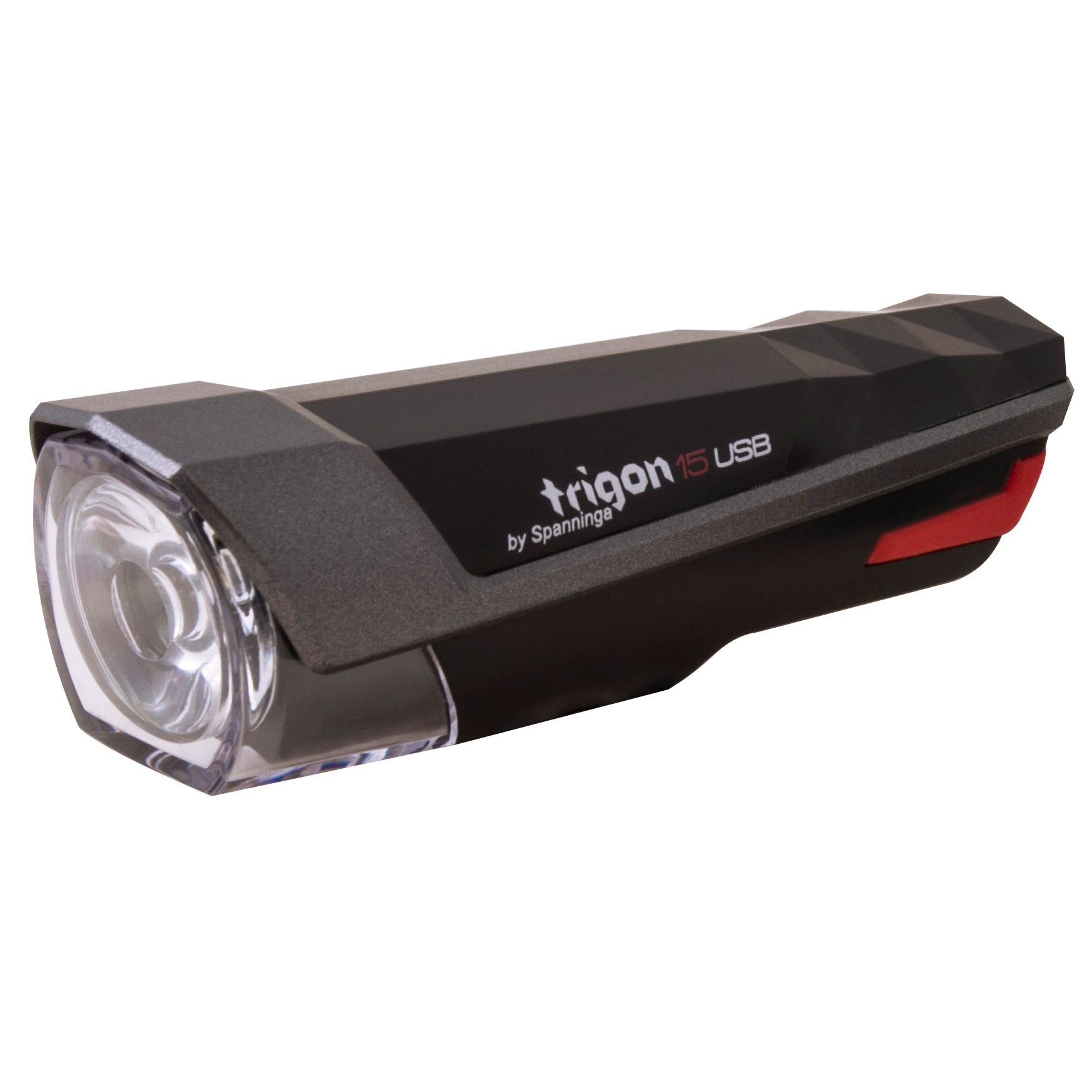 Spanninga koplamp Trigon 15 lux batt. USB-oplaadb. 999154