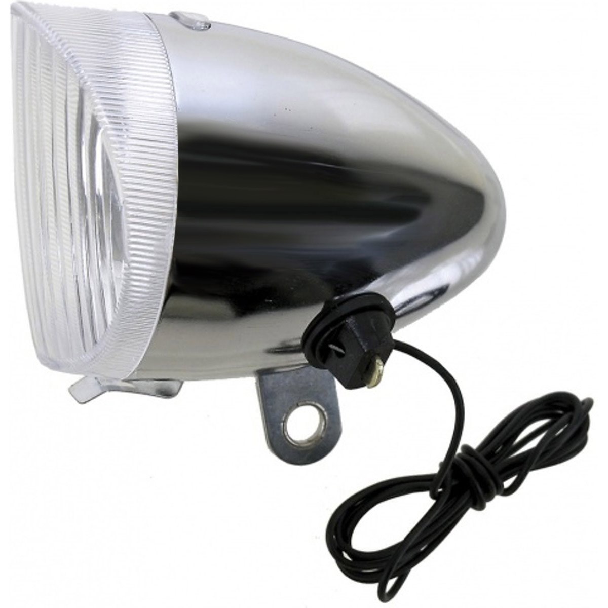 Anlun koplamp 6V/2,4 W chrome met draad