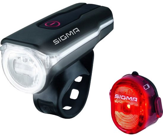 Sigma verlichtingsset Aura 60 lux + Nugget II USB-laadbaar